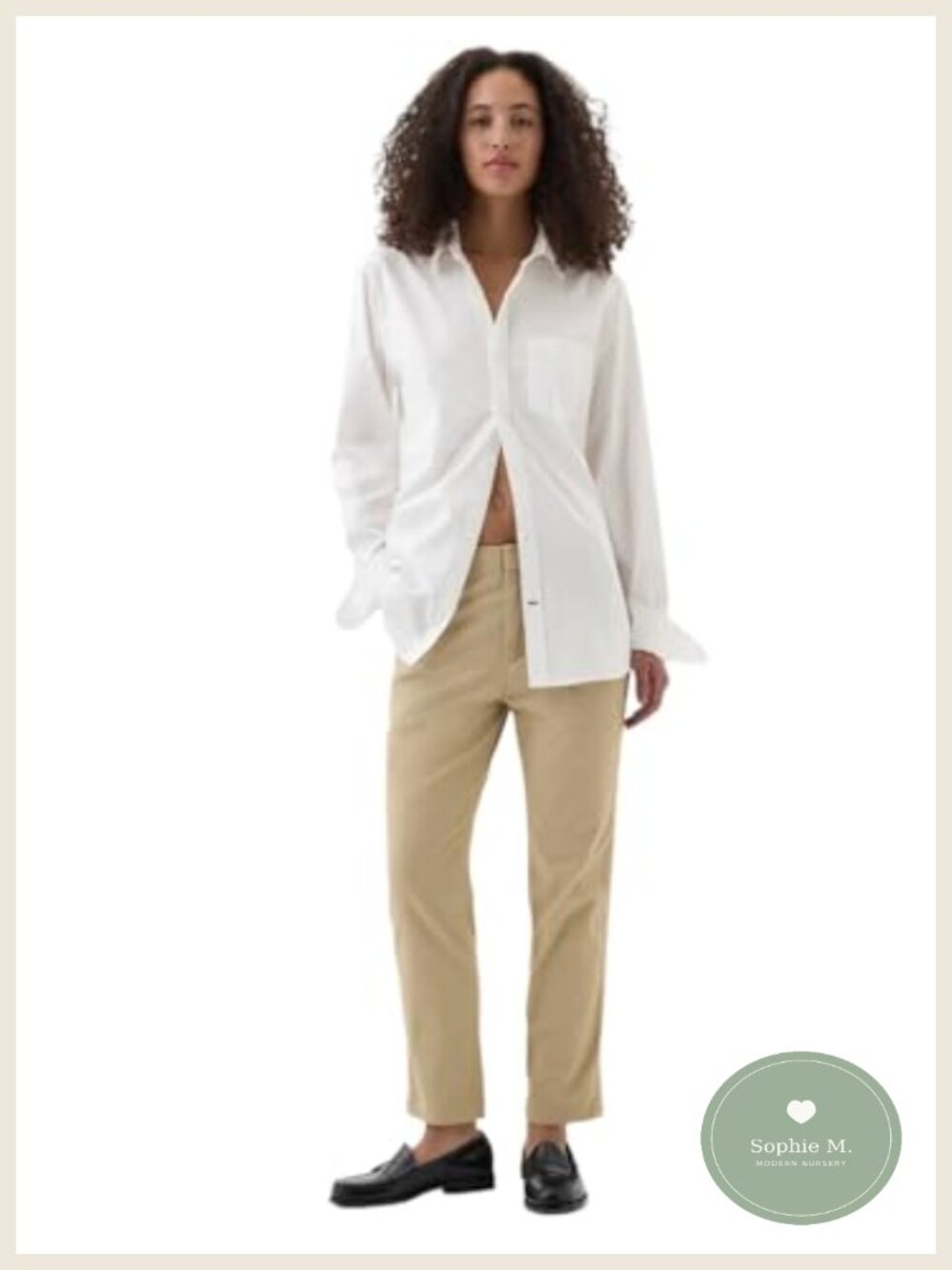 GAP Women's Downtown Pant Khaki Mid Rise Straight Leg Zip Fly 5 Pockets Regular